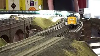 B.M.Rly.S: ACCURASCALE is, Class 55 'DELTIC' BR Blue No.D9009, was running on OO Gauge Layout. (V6)