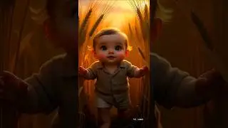 Wheat Field Crunch | Cute Little Boy 3D Cinematic ASMR |#trending #viral #shorts #youtubeshorts #ai