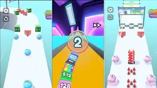 INSANE 3 Shape 2048 Run Showdown! Jelly Run vs Tube Run Gameplay