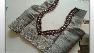 Easy and trendy lace back neck design 🤩🤩|piche gala design|viral back neck design 🤩