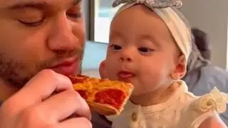Dady gimme pizza🤤 🥰 ||cuteness overloaded ||