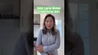 👕❤️❤️ Ralph Lauren Women Striped Button Shirt Review #shorts #ralphlauren #womenfashion #buttonshirt