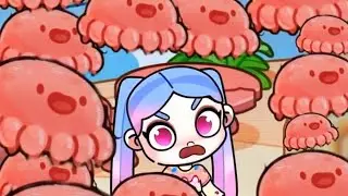 AVATAR WORLD WITH VOICE🦑🌊😲 JELLYFISH NIGHTMARE #avatarworldroleplay #avatarworldstory #capcut