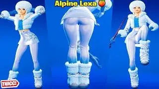 Fortnite Alpine Lexa Skin Showcase Thicc 🍑😍 Top Tiktok Dances & Emotes 😘New Hot Christmas Girl 😜 4K