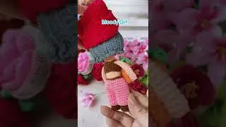 Moody Girl Bag charm #crochet #handmade #craft #moodygirl #craftstoryshop ​⁠