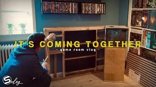 Game room vlog | Retro game corner build part 2 and getting ready for a weekend of board gaming