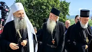 Патријарх Порфирије осветио храм посвећен Икони Пресвете Богородице Тројеручице у манастиру Средиште