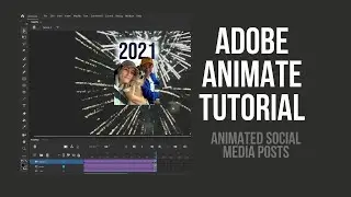 Animate Social Media Posts | Classic Tween | Adobe Animate Basics | How to Animate for Beginners |
