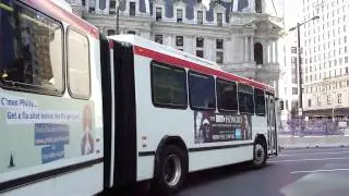 SEPTA: Neoplan AN-460AQ #7145 Route 33 @ Market and North 15th Streets!