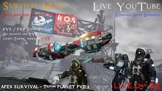 #SpaceEngineers / Build New Ship To Fight With Factorum! - PVE/PVP - Survival Day 22
