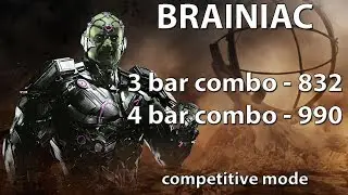 Injustice 2: Brainiac 990 damage biggest combo. Also 832 3 bar combo. Competitive mode.