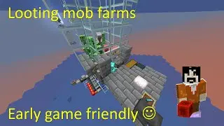 Fast looting universal mob farms in Minecraft, 25k/h drops, Java 1.13-1.21.10 (early game friendly)