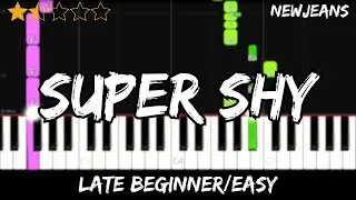 NewJeans - Super Shy - Late Beginner / Easy Piano Tutorial - For 2 Hands