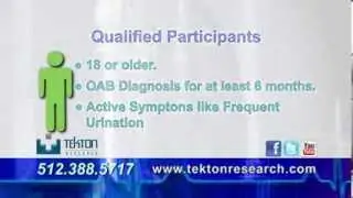 Overactive Bladder (OAB) Research Study for at Tekton Research in Austin