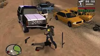 ⭐⭐⭐⭐⭐⭐SIX STARS WANTED LEVEL RAMPAGE WITH MINIGUN | 6 STAR WANTED LEVEL ESCAPE IN GTA SAN ANDREAS