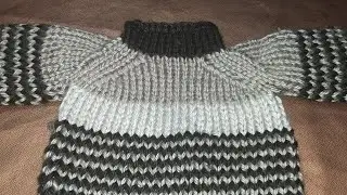 tricoter un pull du bat en haut
