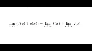 The Sum (and Difference) Property of Limits