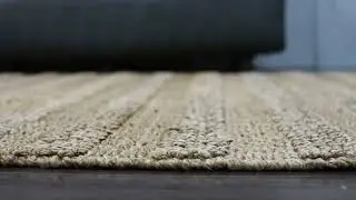 Hand Woven Jute 5'x8' Eco-friendly Area Rug Contemporary Light Brown J00095