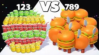 Juice Run 🍹 vs Foodie Runner 🍔 ASMR Gameplay | Food Race Merge & Run Walkthrough Android iOS QE2677