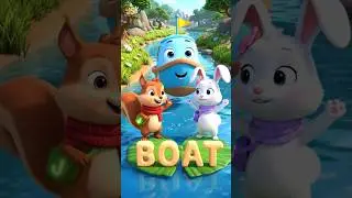Row, Row, Row Your Boat! ⛵🌊 B for Boat Song | Juno & Snowi #shorts