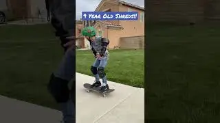 9 Year Old Skates California Hill #skateboarding #logan #skatetrick  #shorts