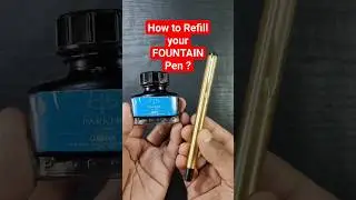 Как заправить ПЕРЬЕВУЮ РУЧКУ 💯 ? #writingmania #youtubeshorts #ytshorts #fountainpen #inkpot