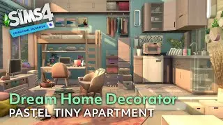 Dream Home Decorator themed Tiny Pastel Home | The Sims 4 Stop Motion Speed Build | No CC