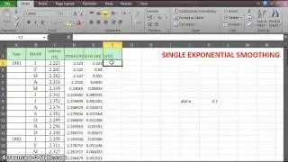 single exponential smoothing