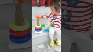 baby perfection in stacking ring toy #shorts #viral #viralshorts #trending #babyactivities