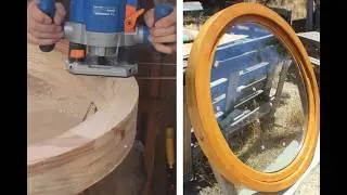 Timelapse - Round Timber Window With Hand tools