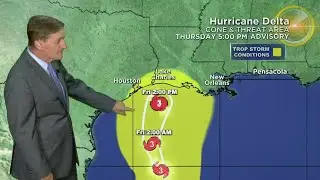 Tracking Hurricane Delta 10-8-20 5PM