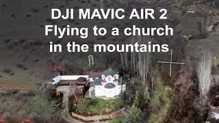 DJI Mavic Air 2 - Flying to a church in the mountains