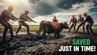 This Cow Was Sinking Alive in Deep Mud