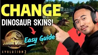 How to CHANGE DINOSAUR SKINS in Jurassic World Evolution 2 (Step by Step)