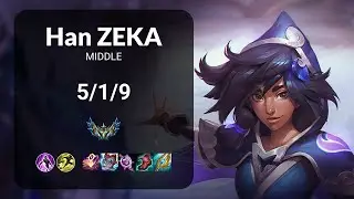 Han Zeka Taliyah vs Aurora MIDDLE - KR CHALLENGER Patch 15.3
