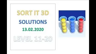 Sort It 3D Level 11 12 13 14 15 16 17 18 19 20 Solution Gameplay Walkthrough