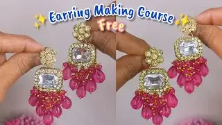 FREE Earrings Making Course PART 4 | How to make earrings #jewellerymaking #earringsmaking