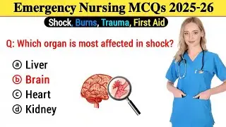 Most Repeated Emergency Nursing MCQs | Shock, Burns, Trauma, First Aid | Nursing Exams 2025