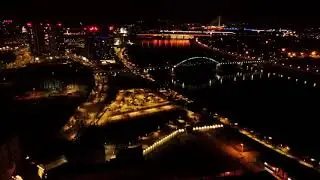 Night drone video of Belgrade | Beograd noću