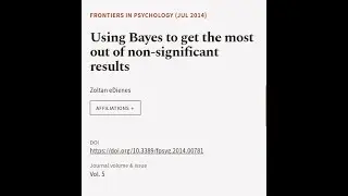 Using Bayes to get the most out of non-significant results | RTCL.TV
