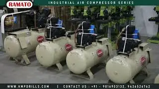 Industrial Air Compressor Machine Manufacturer Rajkot Gujarat INDIA | Single Two Stage Portable