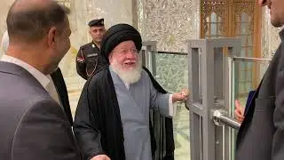 ٢٠٢١/١١/٩ زيارة سماحة المرجع الصدر لعلماء ال الصدر ( رض) المدفونين في جوار امير المؤمنين   ع