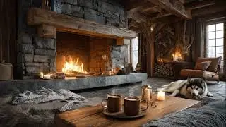 Mountain Cabin Fireplace Ambience 🔥 Classical Music + Crackling Fire | 4K | ADHD Focus (6 HOURS)