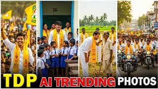 TDP party AI photo editing | Trending political party AI photos Editing | Google gemini