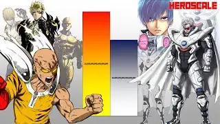 Saitama and Genos VS Blue (Blast's Son) and Blast POWER LEVELS Over The Years (All Forms)
