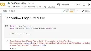 Tensorflow Eager Execution - Is it default in TensorFlow 2.0? DIY#4