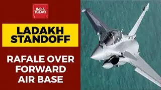 IAF's Rafale Fighter Jet Flying Over Ladakh From A Forward Airbase | WATCH
