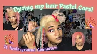Dyeing my hair like the coral reef emoji! ft. Underground Cosmetics!