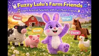 Fuzzy Lulu's Farm Friends 🐰🎶 Learn Animal Sounds with Fun Plush Friends | Kids Song & Lullaby