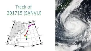 Track of Typhoon 201715 (SANVU) 颱風珊瑚路徑 |  台風201715号経路情報（サンヴー）